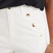 Short en jean poches à pont ivoire femme