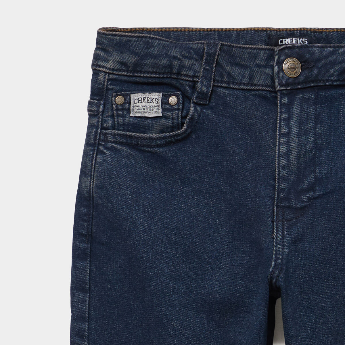 Jean regular chaud 5 poches bleu fonc&eacute; gar&ccedil;on
