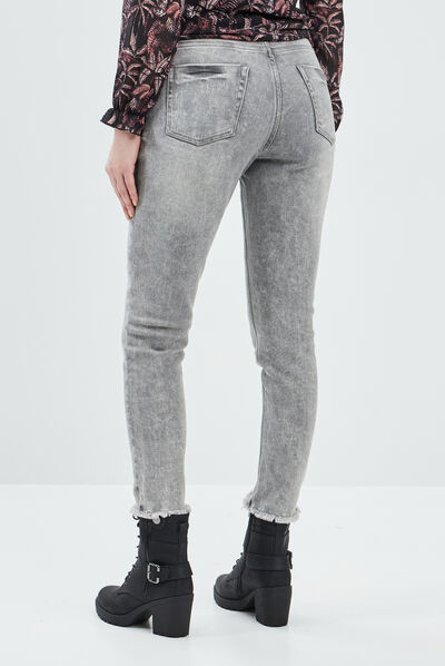 Jeans skinny Liberto denim gris femme