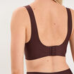 Soutien-gorge brassi&egrave;re microfibre marron femme