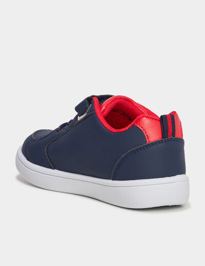 Tennis basses à scratchs Spider-Man bleu marine garçon