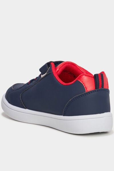Tennis basses &agrave; scratchs Spider-Man bleu marine gar&ccedil;on