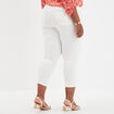 Pantalon corsaire avec ceinture blanc femme grande taille