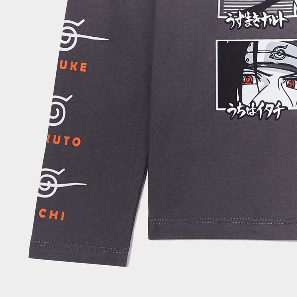 t shirt naruto shippuden sasuke itachi gris fonce garcon T-shirt Naruto Shippuden Sasuke Itachi gris foncé garçon