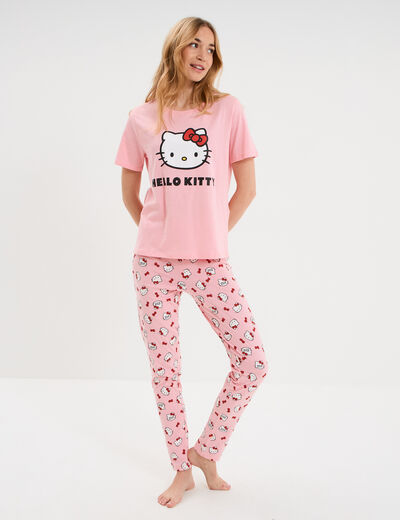Ensemble pyjama coton Hello Kitty rose femme