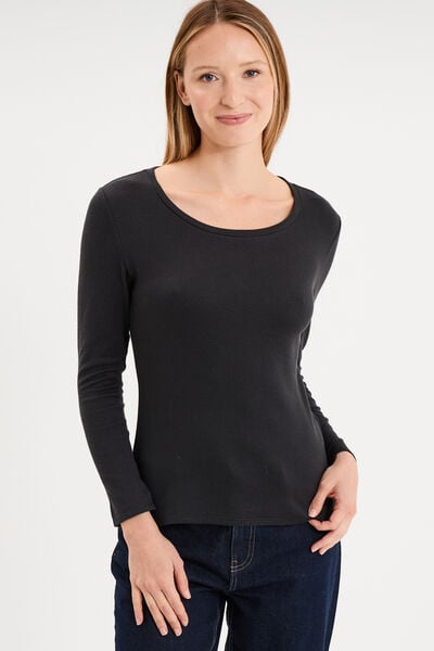 T-shirt thermique manches longues noir femme