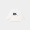 T-shirt &eacute;paule boutonn&eacute;e manches longues blanc b&eacute;b&eacute; gar&ccedil;on