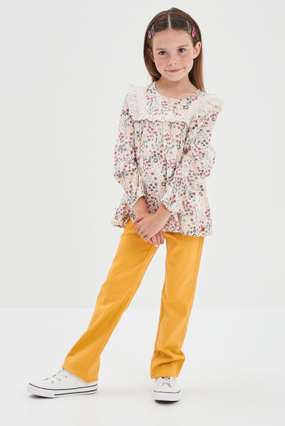Tennis montantes en toile Creeks blanc fille