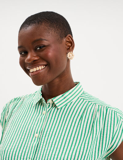 Chemise sans manches vert femme