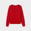 Pull manches longues Liberto rouge femme
