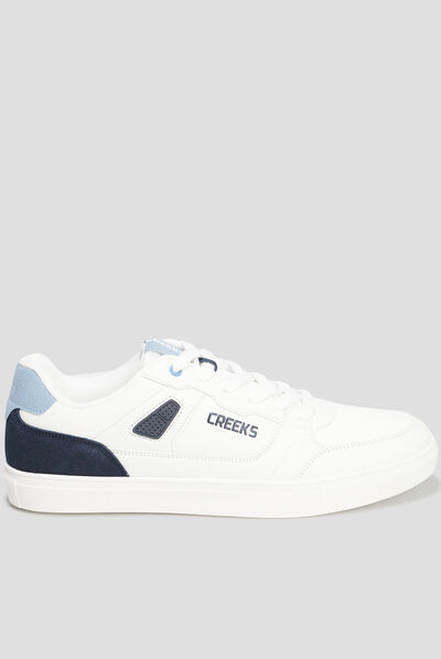 Tennis basses à lacets Creeks Tebo blanc homme