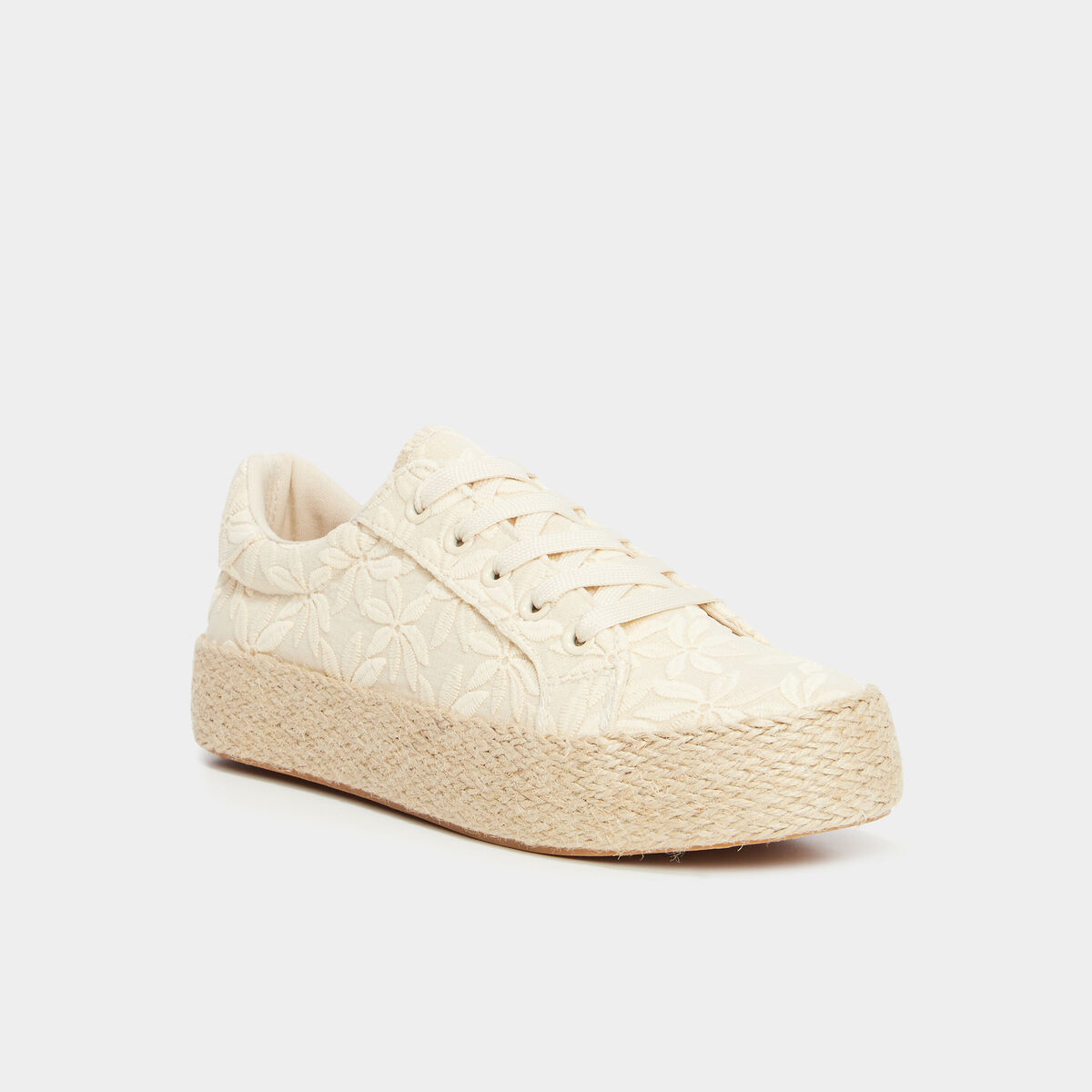 Tennis basses en toile sable femme