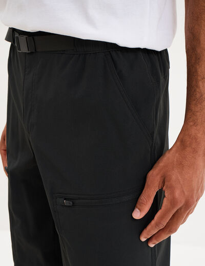 Short de randonn&eacute;e respirant noir homme