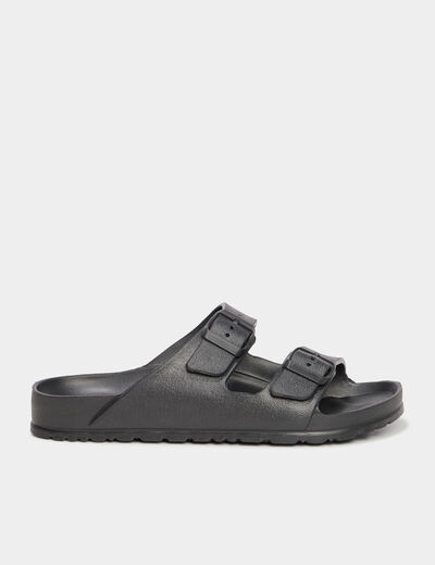 Mules de plage avec boucles noir homme