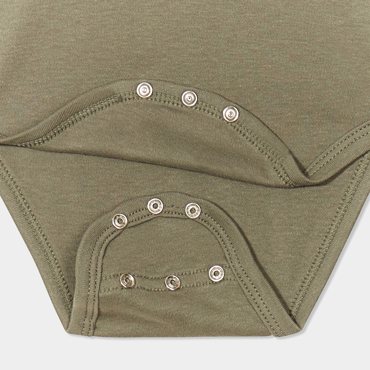 Body col roul&eacute; manches longues coton vert kaki b&eacute;b&eacute; gar&ccedil;on