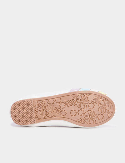 Ballerines à paillettes blanc fille