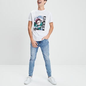 t shirt demon slayer blanc homme T-shirt Demon Slayer blanc homme