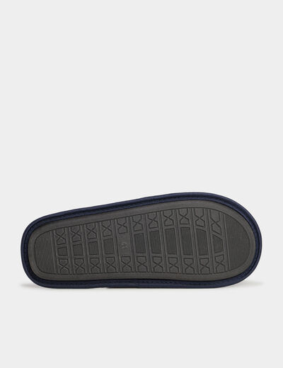 Chaussons mules bleu homme