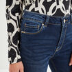 Jeans slim push up taille haute denim brut femme