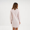 Chemise de nuit manches longues coton ecru femme