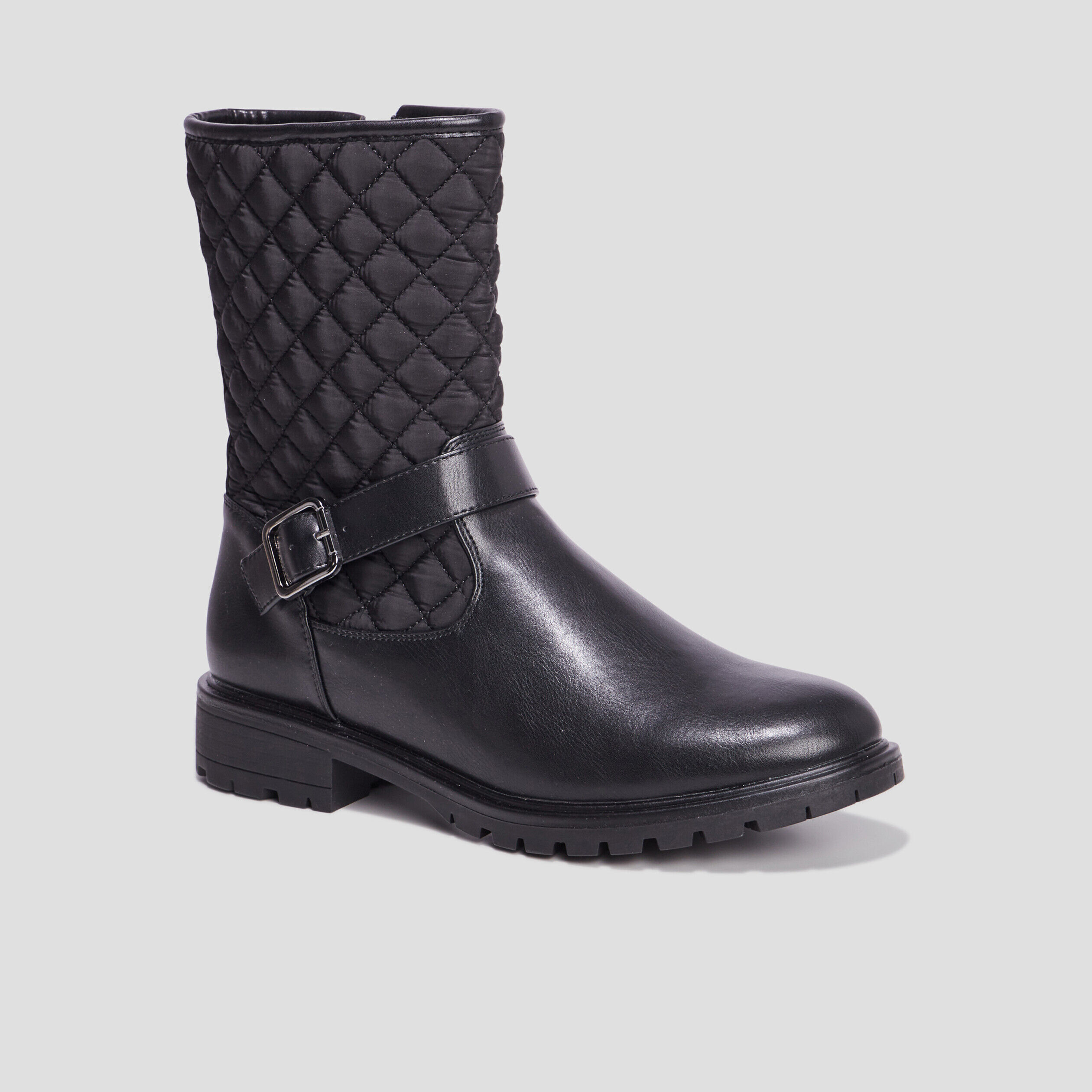 Bottines plates matelassées noir femme MOSQUITOS