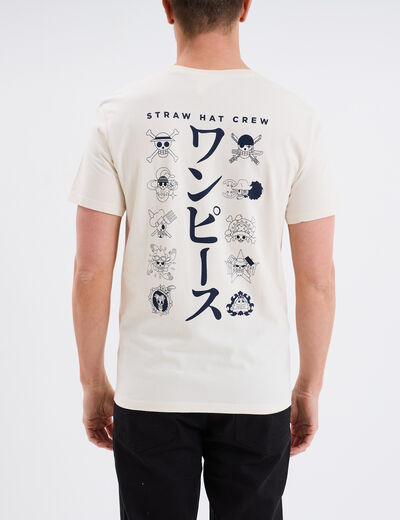T-shirt manches courtes coton One Piece sable homme