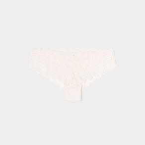Boxer en dentelle ivoire femme