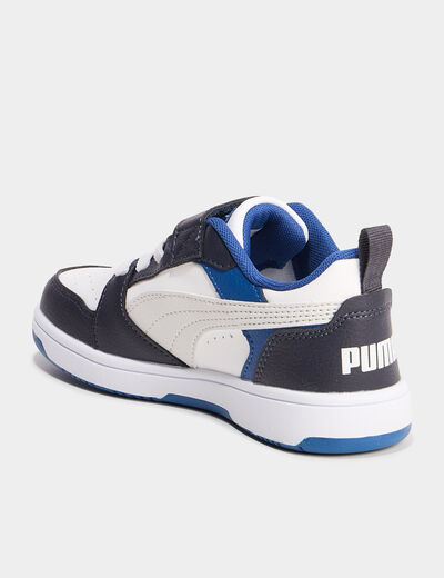 Tennis basses &agrave; lacets Puma Rebound V6 bleu fonc&eacute; gar&ccedil;on