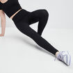 Legging taille haute côtelé noir femme