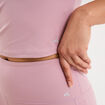 T-shirt de sport court ajust&eacute; mauve femme