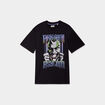 T-shirt col rond coton Batman Joker noir homme