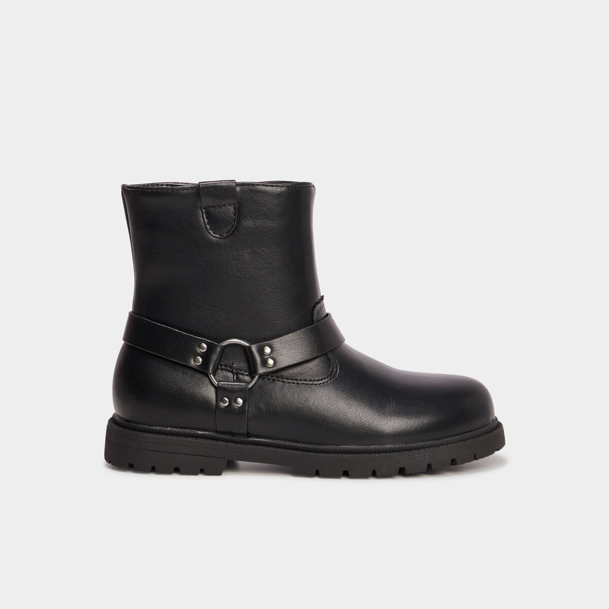 Bottines crantées avec boucles Liberto noir fille