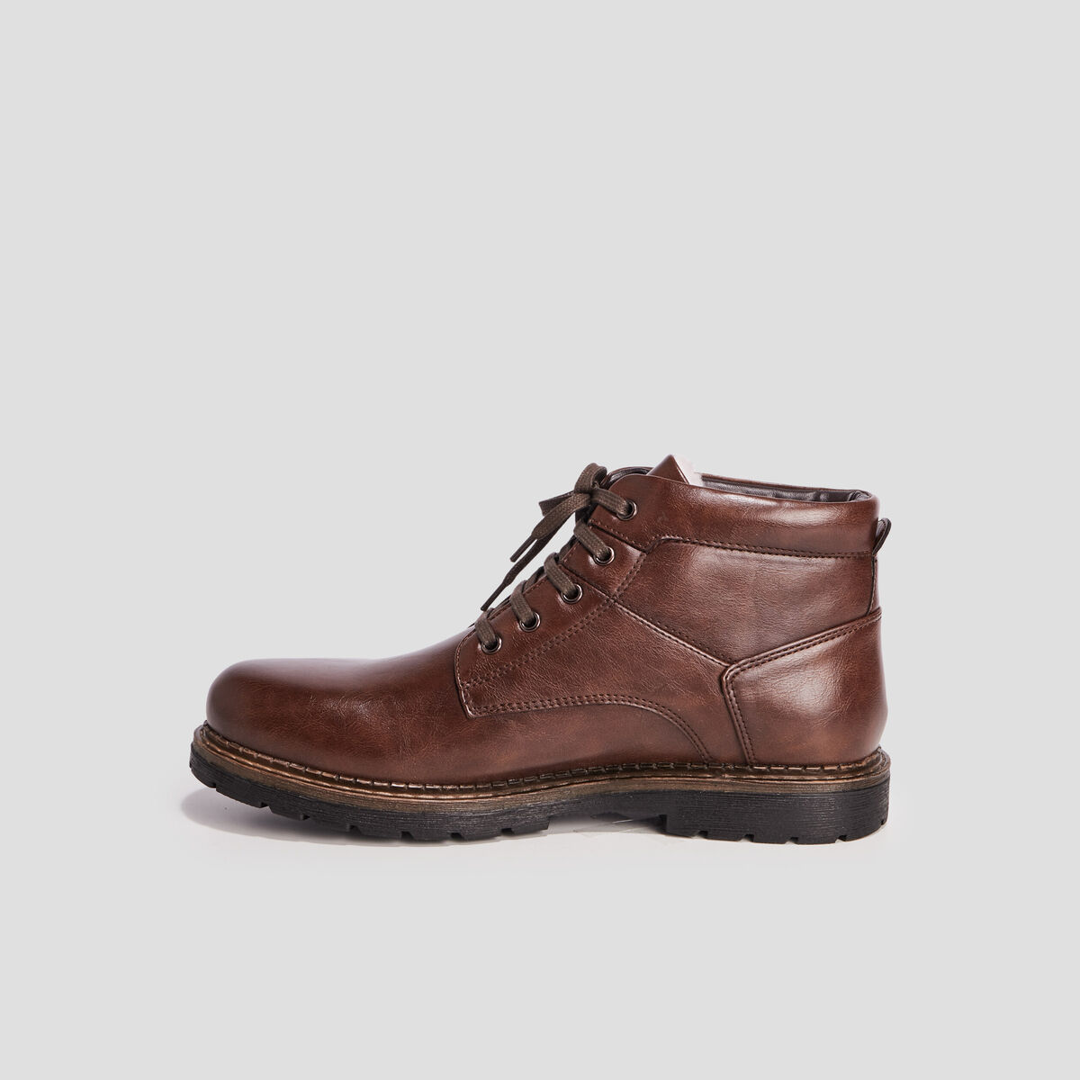Bottines à lacets marron homme