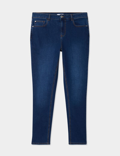 Jeans skinny 7/8ème taille haute denim stone femme grande taille