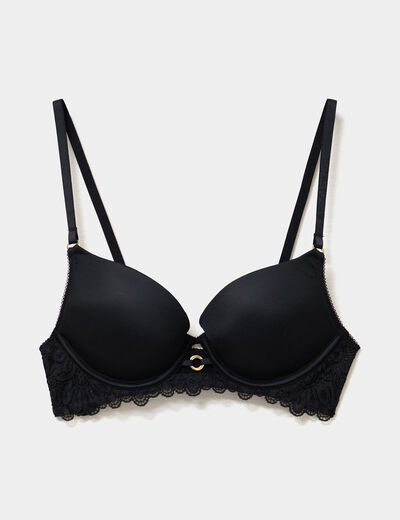 Soutien-gorge maxi push-up padd&eacute; noir femme