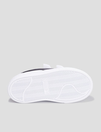 Tennis basses à scratchs Puma Shuffle blanc garçon
