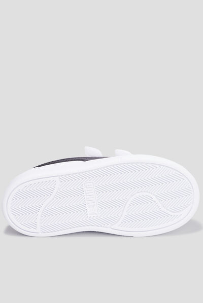 Tennis basses à scratchs Puma Shuffle blanc garçon