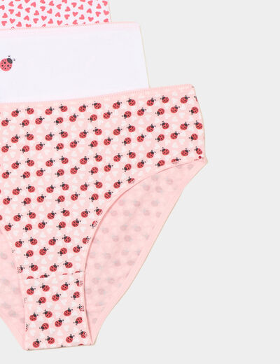 Lot 5 culottes coton rose clair fille