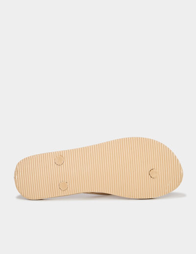 Tongs de plage à paillettes multicolore femme