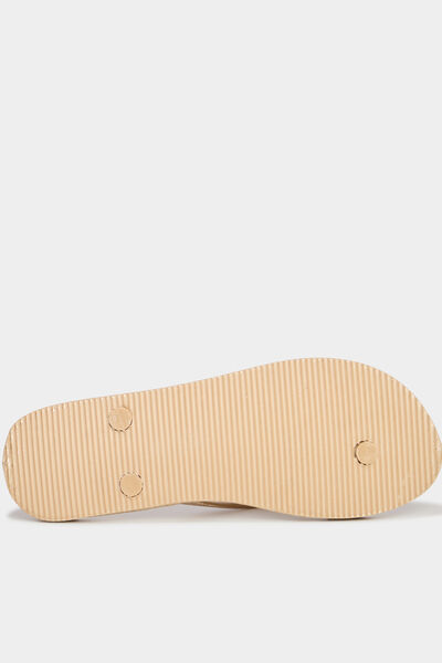Tongs de plage &agrave; paillettes multicolore femme