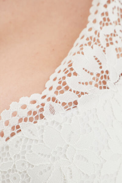 Soutien-gorge foulard padded blanc femme