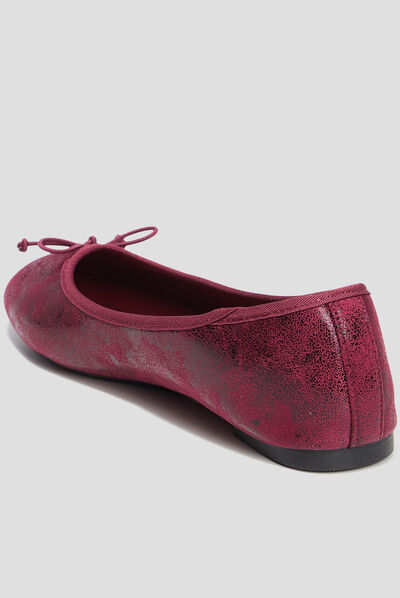 Ballerines irisées bordeaux femme