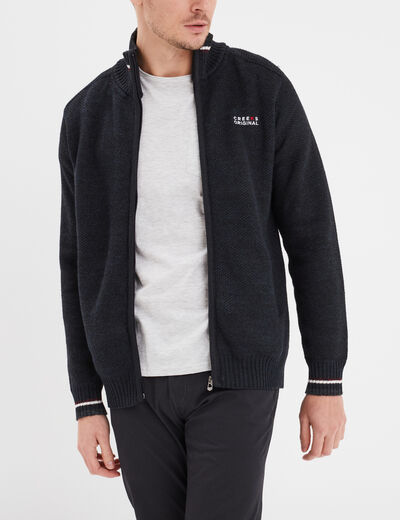 Gilet zippé Creeks bleu marine homme