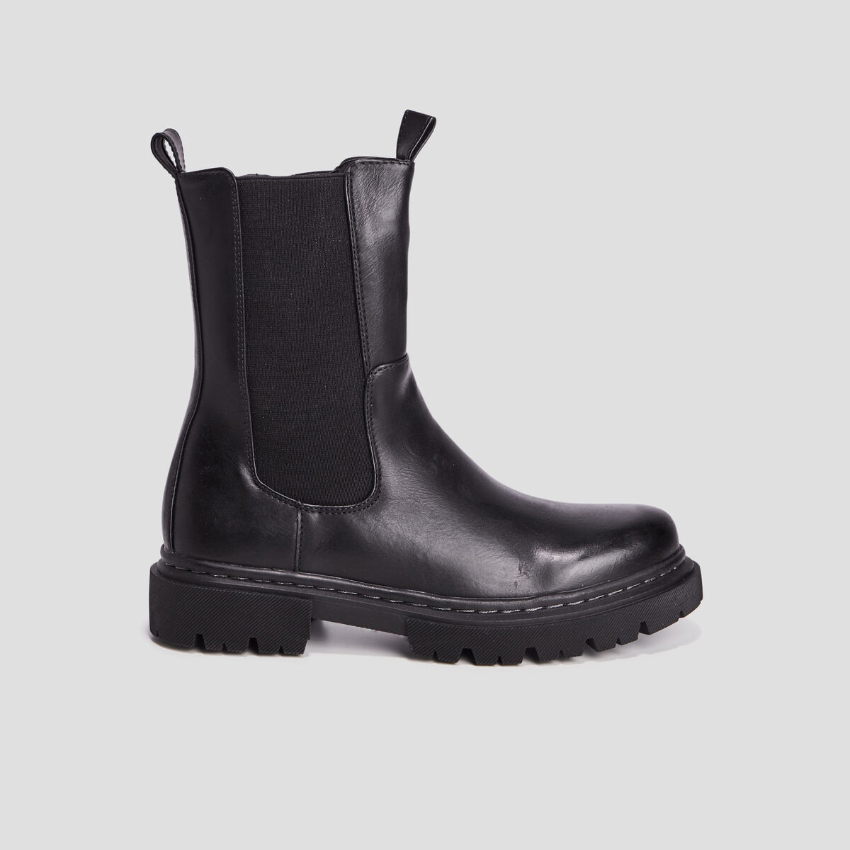 Bottines chelsea &eacute;lastiqu&eacute;es noir femme