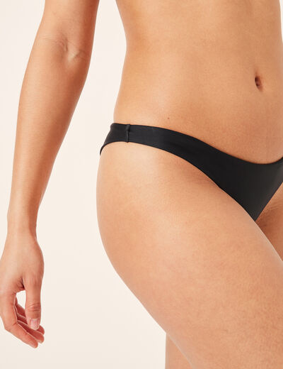 Bas de maillot de bain forme tanga noir femme