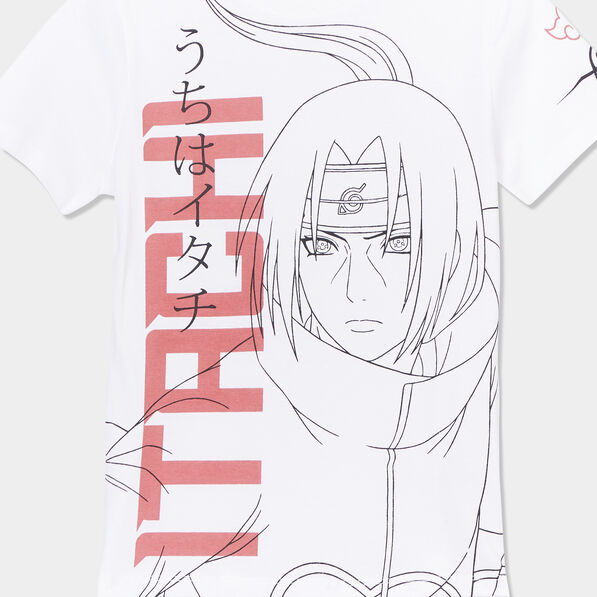 t shirt manches courtes naruto itachi blanc garcon T-shirt manches courtes Naruto Itachi blanc garçon