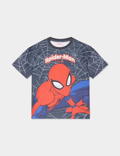 T-shirt manches courtes Spider-Man noir garçon
