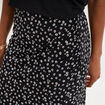 Jupe longue portefeuille stretch noir femme