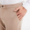 Pantalon chino slim taille élastiquée beige homme