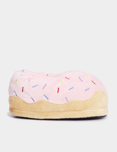 Chaussons aspect velours multicolore fille